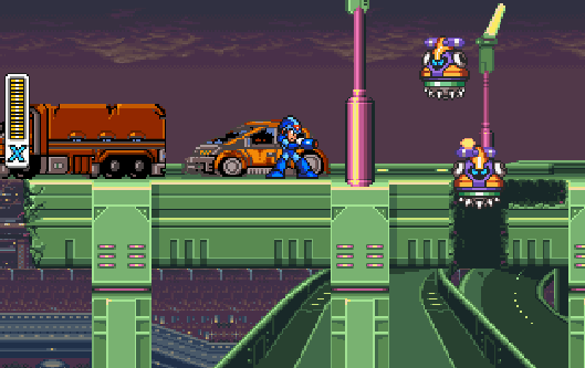 Mega Man X action platformer gameplay artwork